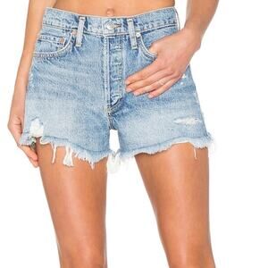 AGOLDE Parker Vintage Light Wash Denim Shorts 26